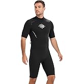 Jsnorklet Wetsuits for Men, 3mm Back Zipper Neoprene Diving Suits for Diving Snorkeling Surfing Swimming