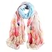 STORY OF SHANGHAI Womens 100% Mulberry Silk Head Scarf For Hair Ladies Silk Floral Head Scarfs