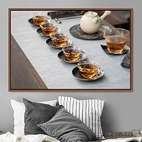 signwin Framed Canvas Wall Art Cup of Tea...