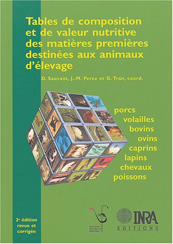 Tables de composition et de valeur nutritive des matières premières destinées aux animaux d'élevage