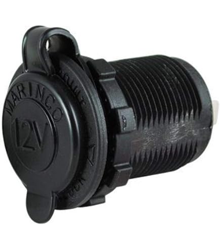 Marinco 12VRCRV 12 Volt Receptacle - Watertight Deluxe 12V Socket For Marine & RV Use
