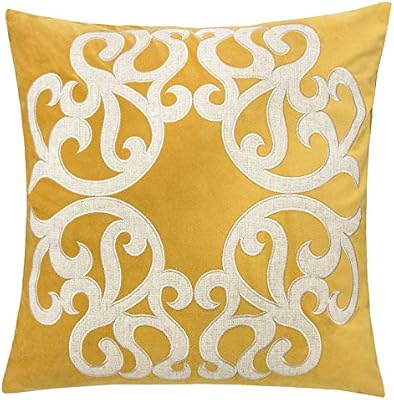 Amazon Com Homey Cozy Yellow Throw Pillow Cover Large Premium