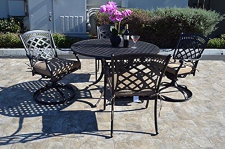 Amazon Com Saint Augustine Outdoor Patio 5 Pcs Round Dining Set