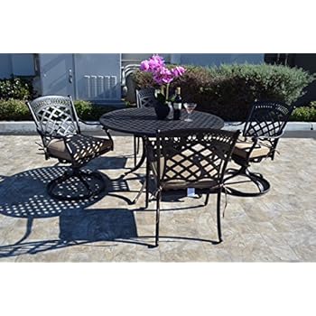 Amazon Com Saint Augustine Outdoor Patio 5 Pcs Round Dining Set