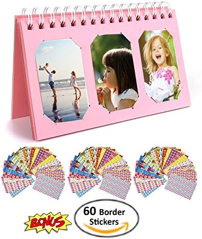 Photo Album Holds 60 Images for all Fujiflm and Polaroid Photos. + 120 Unique Stick-on Decorative Photo Stickers