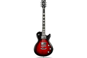 WESTCREEK GUITARS WestCreek HELIOS Solid Body Electric Guitar, LP Style for Beginner, Rounded End Frets, Bone Nut, Rosewood Fretboard, Mahogany Body, Full Size (Red)