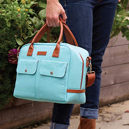 image for Fit & Fresh Margene Messenger Style Lunch Bag for Women, Insulated Tot