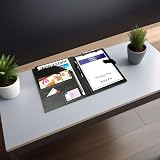 H&S A4 Clipboard Folder Conference Padfolio PU Leather with Pad Pen Holder view 5