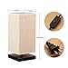 MLGB Alexa WiFi Smart Wood Table Lamp, Dimmable Multicolored Color Changing LED Light, with Fabric Shade and Solid Wood, Smartphone Control Compatible with Alexa …