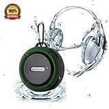 Winstion Wireless Bluetooth Waterproof Outdoor/ Shower Speaker with 5W Speaker/Suction Cup With Microphone Hands-Free Speakerphone (Army Green)