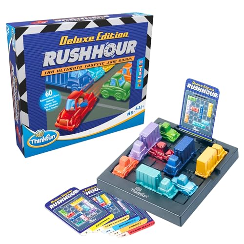 ThinkFun Rush Hour Deluxe Traffic Jam Logic Game and STEM Toy – Tons of Fun with Over 20 Awards Won, International for Over 20 Years