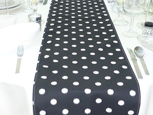 Appleberry Attic Polka Dots Table Runner Collection (Black) Handmade in USA