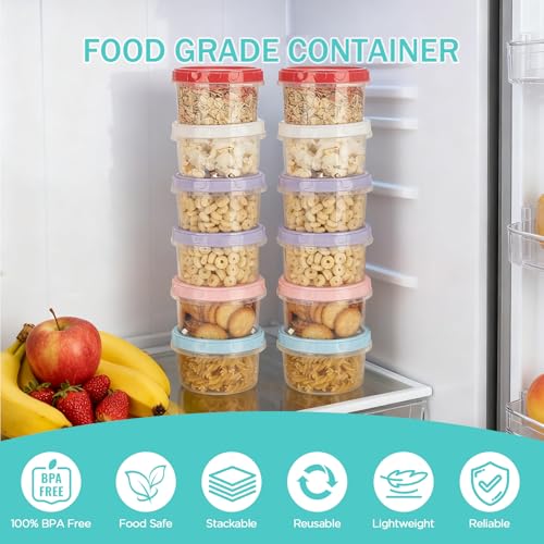 VINATO Set of 18 Food Containers, 250 ml Food Containers with Lids, Set of Small Containers, Stackable