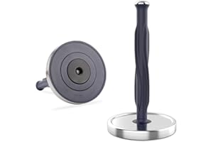 KITCHENDAO One-Handed Countertop Paper Towel Holder, Rotation Freestanding Kitchen Paper Holder Stand, Stainless Steel Paper 