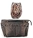 Livia B Premium Quality Portable Purse Organizer with Zipper Closure, Black/Leopard