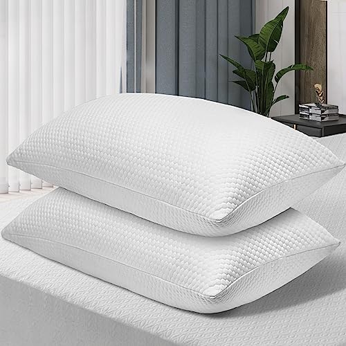 Nctoberows Bed Pillows for Sleeping, Shredded Memory Foam Pillows Queen