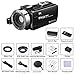 VideoSky Video Camera Camcorder with Microphone, FHD 1080P 36MP 30FPS IR Night Vision Vlogging Digital Cameras Webcam Recorder for YouTube with Wide Angle Lens,Remote,3.0 inch Touch Screen,Lens Hood