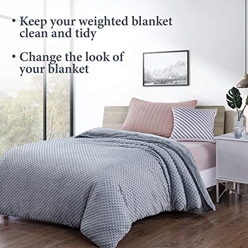 Royhom Duvet Cover for Weighted Blankets 60 x 80 Inches Removable