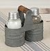 CTW Home Collection Rustic Salt and Pepper Double Can Caddy