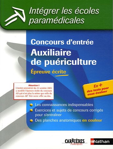 Concours d'entrée auxiliaire de puériculture
