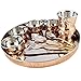 Indian Dinnerware Set Copper Stainless Steel Thali Plate Set, Diameter 12 Inch