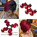 DAYRISE Ombre Red Body Wave Human Hair Bundles 4 Bundles (8 8 8 8 inch) Brazilian Virgin Human Hair Extensions Ombre Body Wave Bundles 2 Tone Color (T1B/RED)