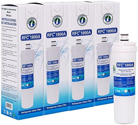 Compatible Replacement for Kitchenaid 2168701, Bosch CS-52 640565, W1085590, EVOLFLTR10, WHKFR-PLUS, AP3961137 Refrigerator Water Filter Cartridge by OnePurify RFC1800A 4PK
