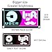 DTXDTech UBER Sign Glow LED Light Logo Decal Stickers Bigger Size High Light 4 Larger Suction Cup Removable Rideshare Driver UBER LYFT Light Up Sign