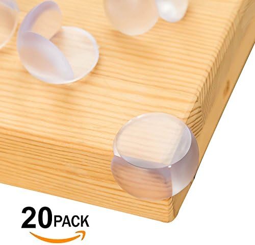 Clear Corner Protectors/Baby Caring Corner Guards/Baby Proofing Corner Guards/Best Baby Proof Corner Guards/Collision Safety Corner Protector for Desk Bed Cupboard Furniture Edge - 20 Pack - Apriller