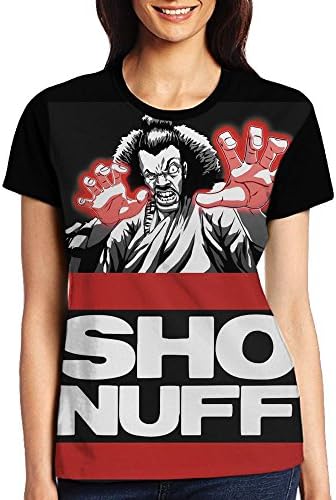 FASHIONGI Womens 3D Print Sho Nuff Short Sleeve T Shirts Tees
