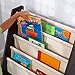 KidKraft Wood and Canvas Sling Bookshelf Furniture for Kids – Natural & Espresso, Gift for Ages 3+