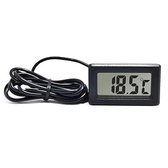 AptechDeals Mini LCD digital thermometer sensor wired for Room temperaure/fridges/Indoor