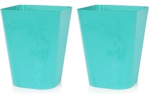 Mintra Home Trash Bins (Teal, 12 Liter (3 Gallon) - 2 Pack)