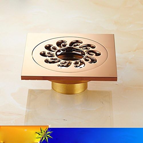 HGTYU-Rose gold all copper deodorant floor drain all copper floor drain core washing machine floor drain cover three floor drain b