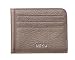 MEKU RFID Blocking Slim Leather Credit Card Holder Unisex Slim Business Card Case Minimalist Wallet with Cash Clip Khaki (Upgraded Version)
