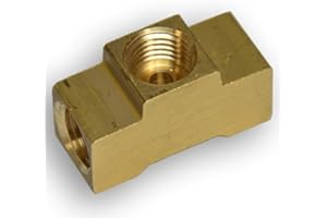Auto Supplies Direct 3-Way Female Brake Line Tee Union Fitting For 3/16 Tube (3/8 - 24 Thread, Inverted Flare)