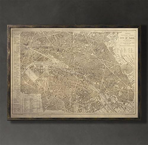 Paris Map Print, Home or office Decor