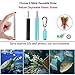 2 Pack Reusable Metal Straws Collapsible Stainless Steel Drinking Straw Portable Telescopic Straw with Case Black/Light Blue