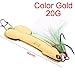 Zooarts Bait Tackle Hooks Penis Spoon Fishing Lure 5g-20g with Feather Hooks Gold/Silver Metal Bait Tackle