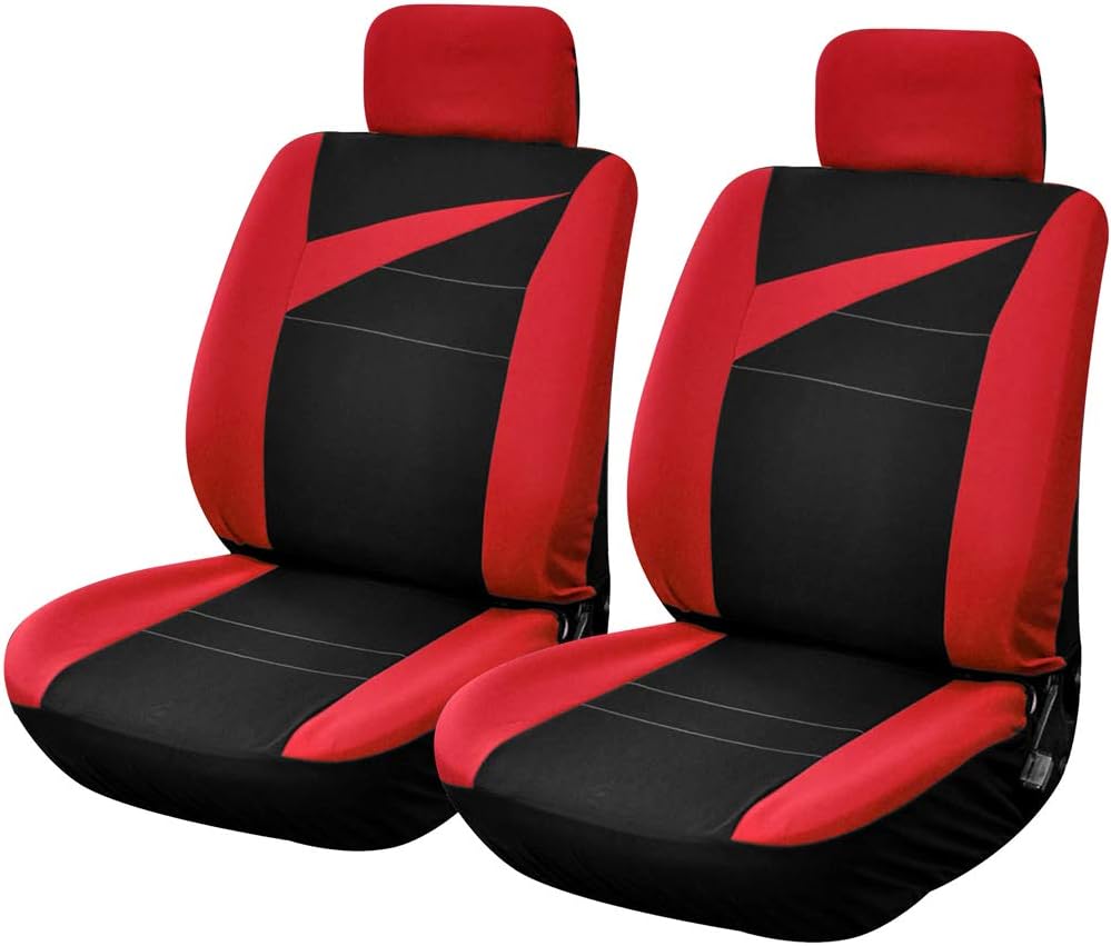 Amazon Co Jp カーシートカバーニットメッシュファブリックシートカバー環境に優しい 車のインテリア製品suv 車 トラック セダン バンに普遍的なフィット 赤 ホーム キッチン