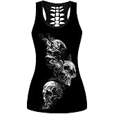 Sister Amy® Women's Easter Egg Rabbit Fashionable Patterns Print Hollow Out T-Shirt Crew Neck Plus Size Tank Top