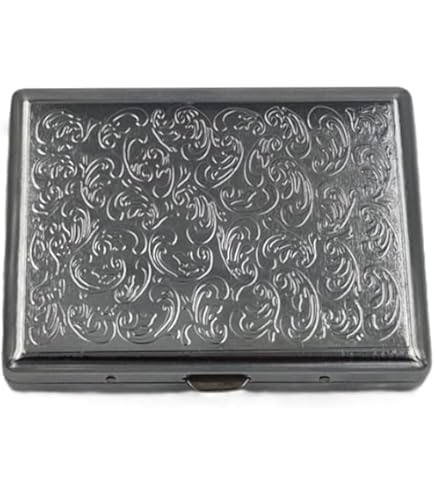 Amazon.com: Victorian Era Crush Proof Chrome Cigarette Case (Hold King Size  and 100mm) : Health & Household