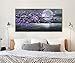 Konda Art - Framed Hand Painted Modern Abstract Painting Cherry Blossom Purple Flower Canvas Art For Wall Decoration Stretched (Framed 60