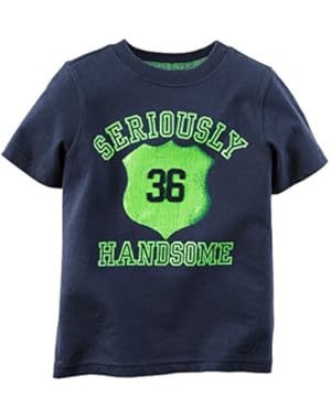 Boy's Navy S/S Seriously Handsome Tee