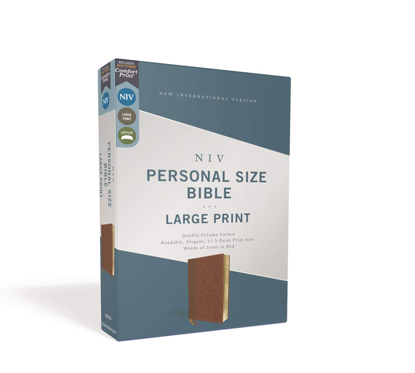 NIV, Personal Size Bible, Large Print, Leathersoft, Brown, Red Letter, Comfort Print NIV, Personal Size Bible, Large Print, Leathersoft, Brown, Red Letter, Comfort Print Imitation Leather