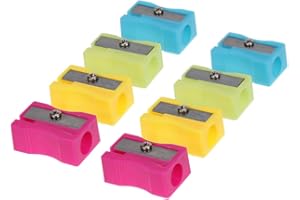 Mobestech 72pcs Mini Plastic Pencil Sharpeners Bulk Pack Handheld Manual Colorful Sharpeners for Random Color