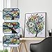 ABEUTY Diamond-Painting DIY 5D Special Shape Rhinestones, Four Season Tree Summer Enthusiasm, Partial Drill Crystal Diamond Art Kits