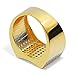 TOPGRILLZ 18K Gold Plated CZ Iced out Simulated Diamond Hip Hop Bling Punky Ring for Men