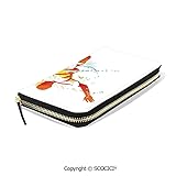 SCOCICI Printed Zip Around Wallet Soccer Player