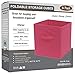 Greenco Foldable Storage Cubes, 6 pcs (Pink) | Closet Organizer Storage Basket/Box/Bin/Shelf | Cube Storage Organizer | Collapsible Storage Bins Boxes | Non-woven Cloth Fabric Bin Drawers/Baskets